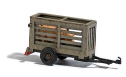 Busch 59938 Car Trailer, Pig in crate load