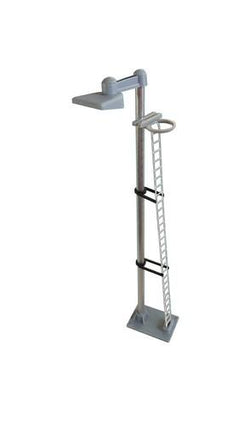 Berko BL06S Dustpan Single Head Tall Yard Lamp Yellow LED Silver Ladder