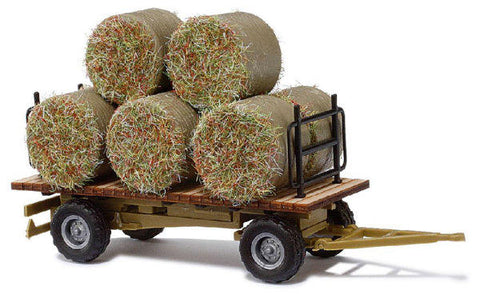 Busch 44930 Hay bails on farm trailer