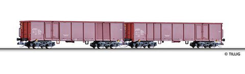 Tillig 1740 Freight car set of the MEG with two open cars Eaos x 075
