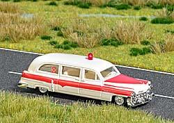 Busch 5611 Cadilac Station wagon ambulance red flashing light