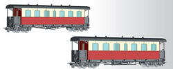 Tillig 13993 Passenger coach set of the DR with two passenger coaches