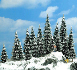 Busch 6566 N/TT 20 Assorted Snowy Fir Trees