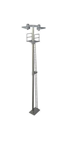 Berko BL01S Dustpan Twin Head Tall Yard Lamp Silver Ladder