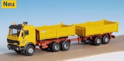 Kibri 14674 H0 MB Tipper Truck & Trailer, Kit