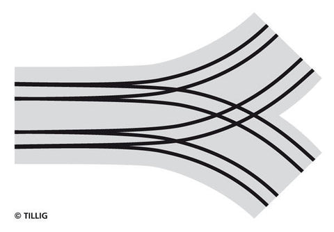 Tillig 87156 Curve crossing two track paving stone