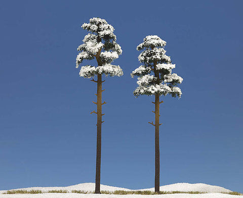 Busch 6156 2 x Snow Covered Trees 195mm/210mm