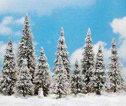 Busch 6465 10 Snowed Trees And Snowman
