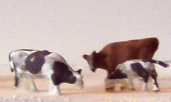 Cows & Calf (5 Pieces) Unpainted - N Gauge