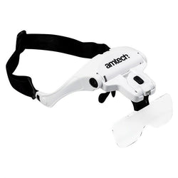 AMTECH S2912 Hands-free multi-lens head magnifier with LED