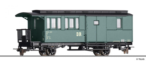 Tillig 13956 Passenger coach with baggage compartment KBDi of the DR