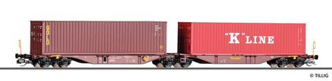 Tillig 18070 Container car Sggmrss of the Touax