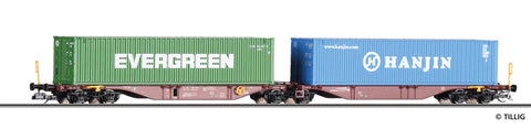 Tillig 18071 Container car Sggmrss of the GySEV Cargo