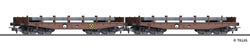 Tillig 70059 Freight car set of the DR with two flat cars Rmms 662 with load