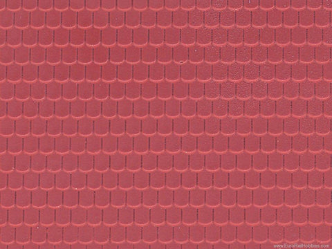 Vollmer 46026 OOHO Red roof tile moulded plastic sheet 218x119mm